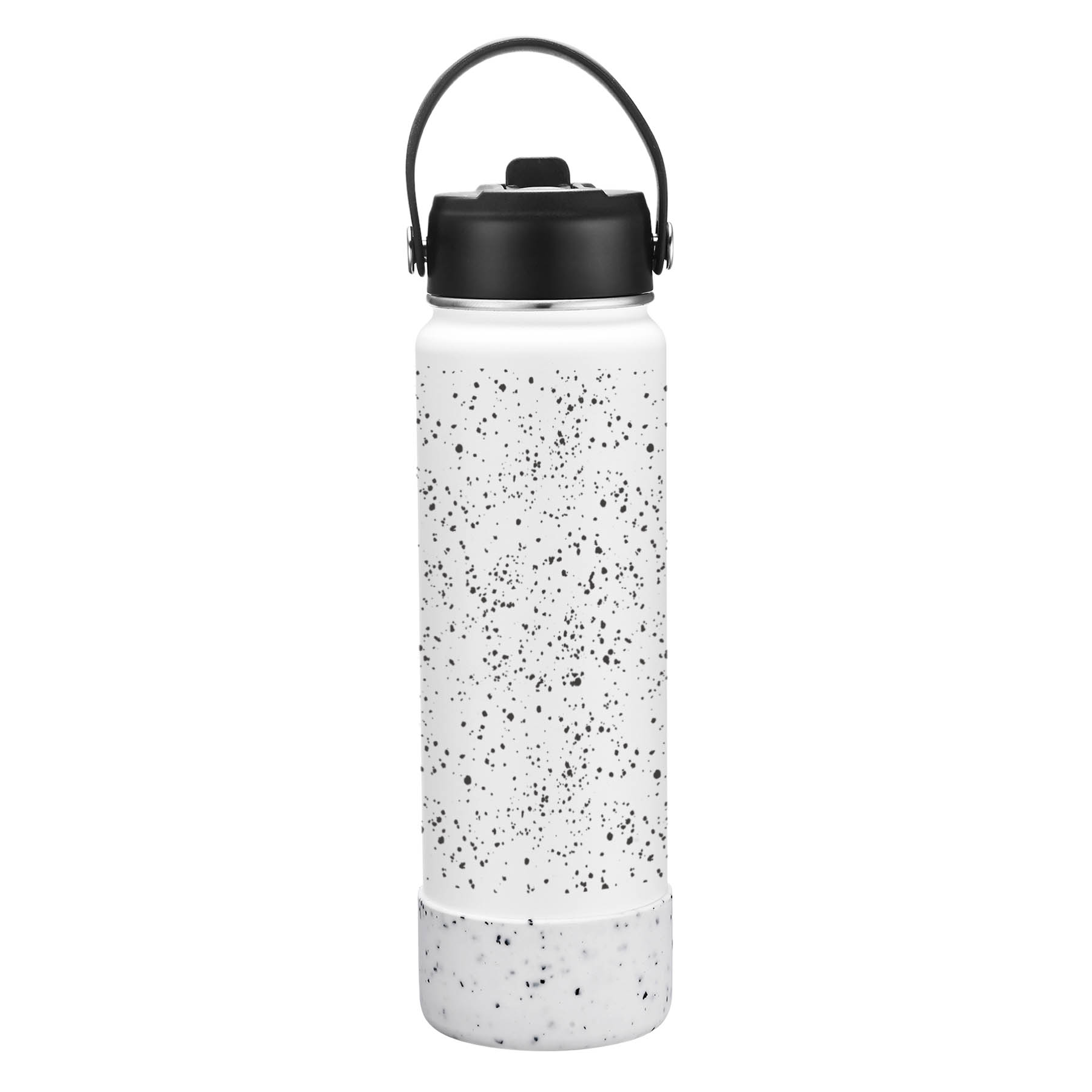 27 OZ. Speckled Design Vacuum Water Bottle w/Spout & Silicone Bottom 7