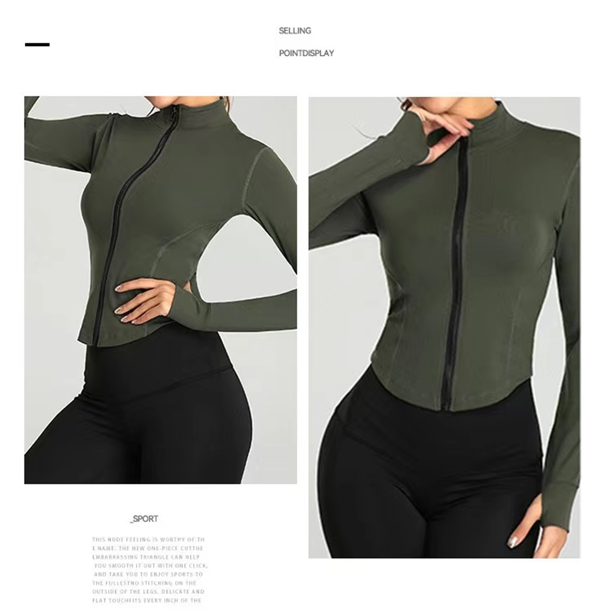 Women Running Jacket With Thumb Holes 4