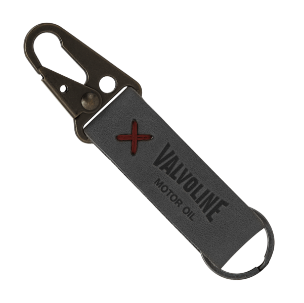 Busker Leather Keychain with Antique Nickel Carabiner 64