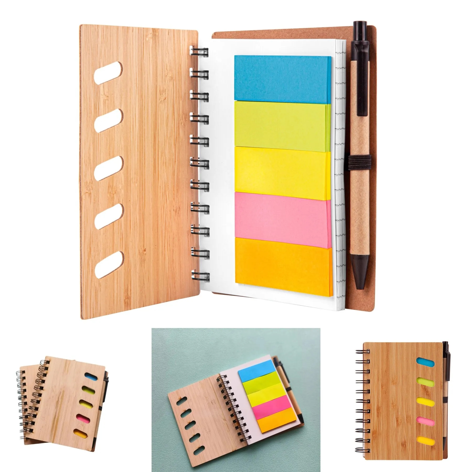 Bamboo Notebook with Sticky Note and Pen 1