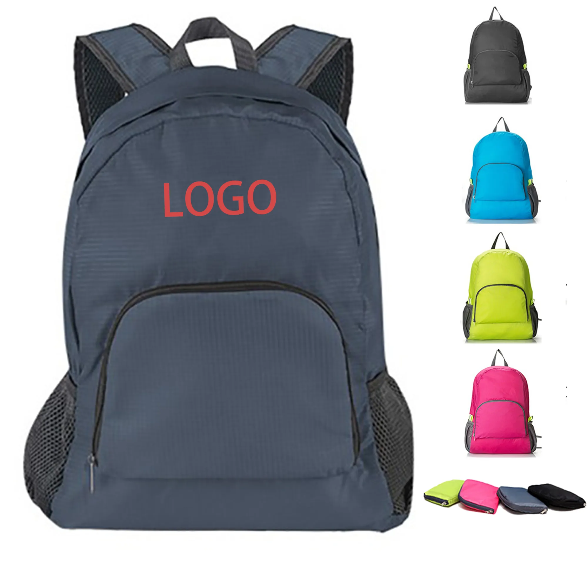 MOQ 20 Foldable Lightweight Backpack Waterproof Travel Bag 3