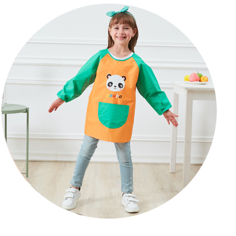 Waterproof Kids Long Sleeve Apron 9