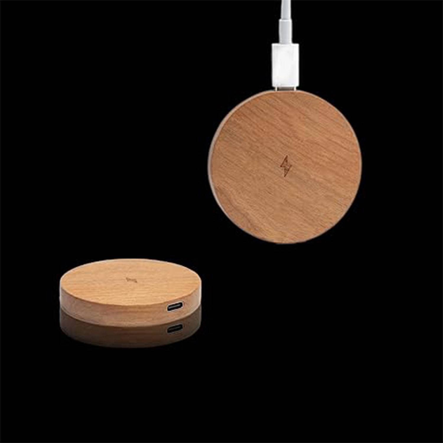 Round Cork Straw Wireless Charger 4