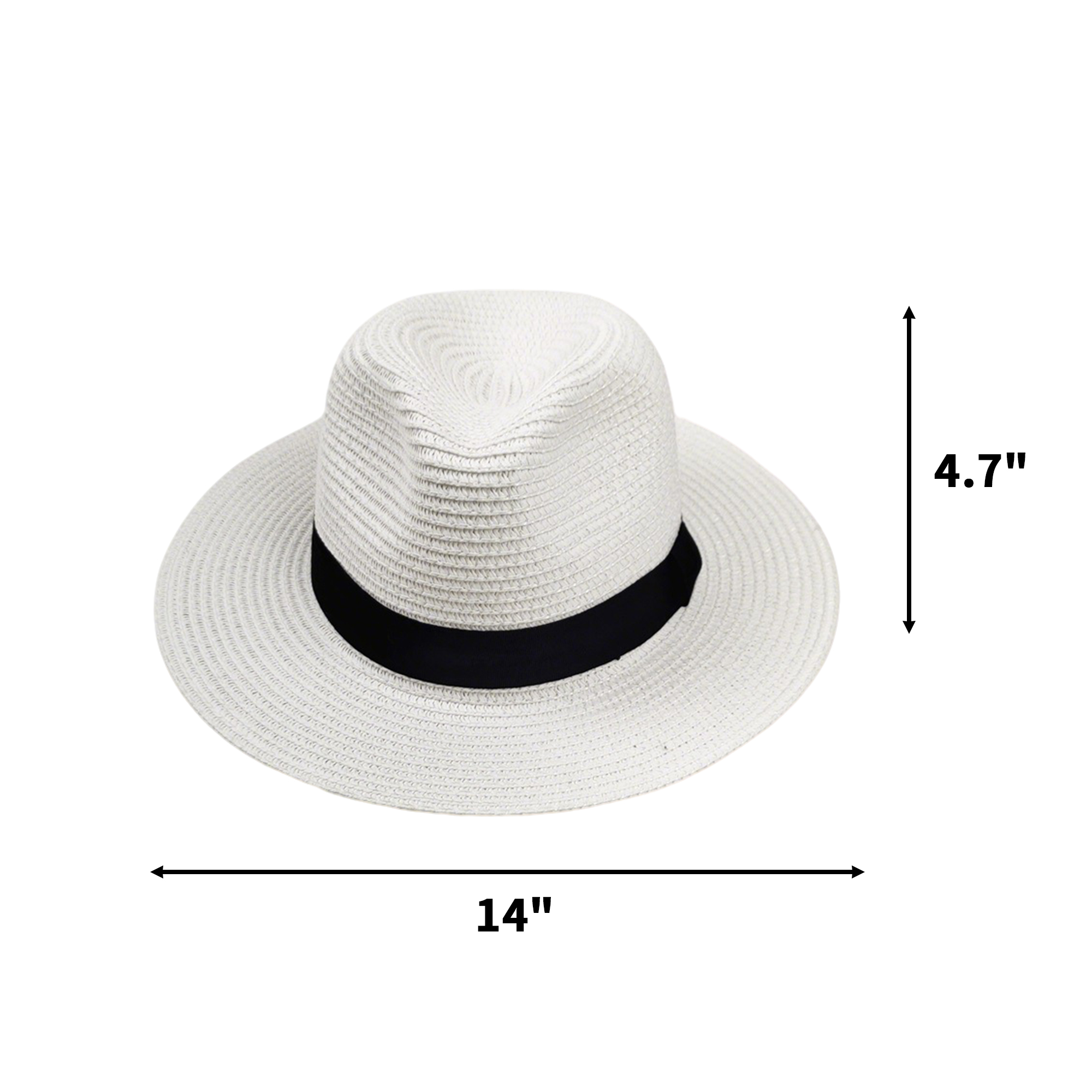 Paper Straw Panama Hat With Polyester Band 8