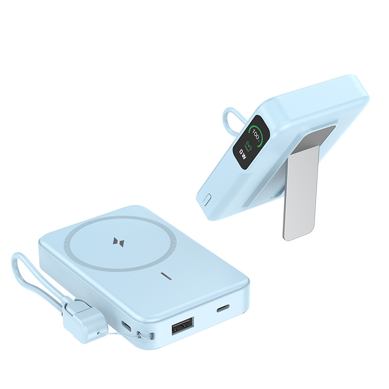 10000mAh 15W Magnetic Wireless Power Bank W/ Stand 5
