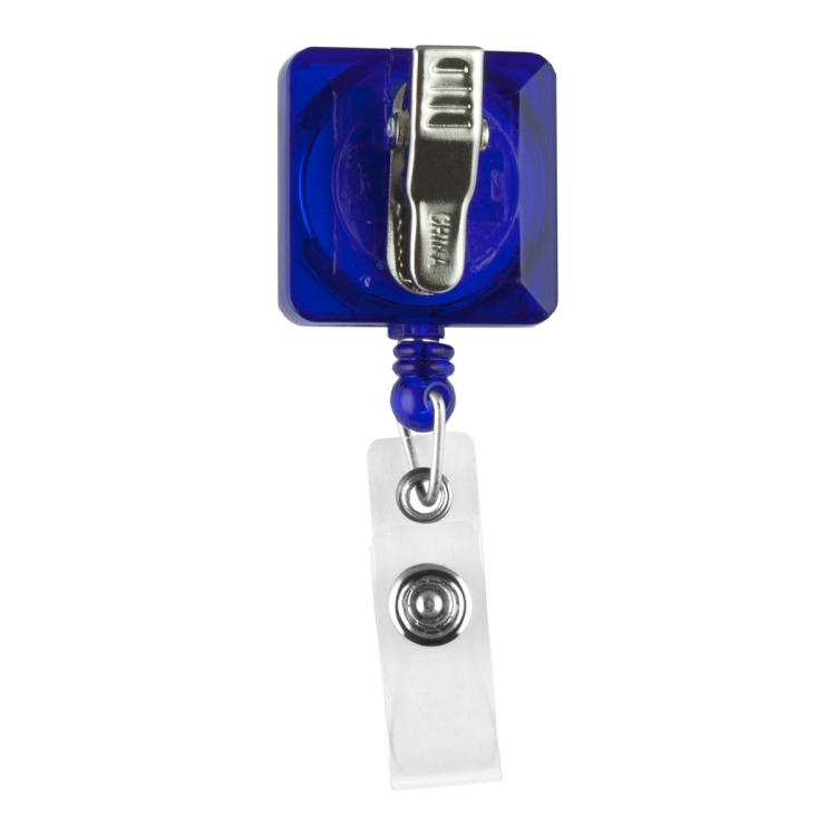 "Olmsted VL" 30" Cord Square Retractable Badge Reel and Badge Holder with Metal Rotating Alligatorng 7