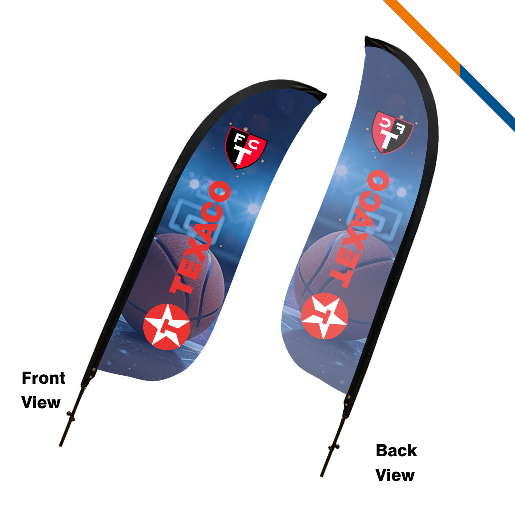 9' Sertal Single-Sided Feather Flag 3
