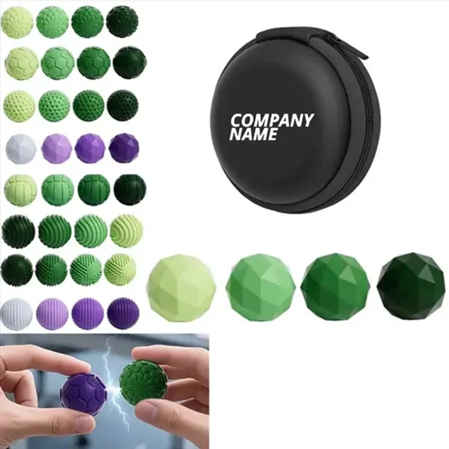 4pcs Magnetic Silicone Sensory Ball Toy 1