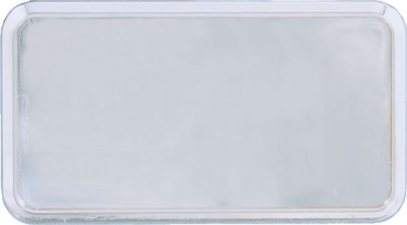 Silver Rectangular Name Badge Frame with Round Corners 1