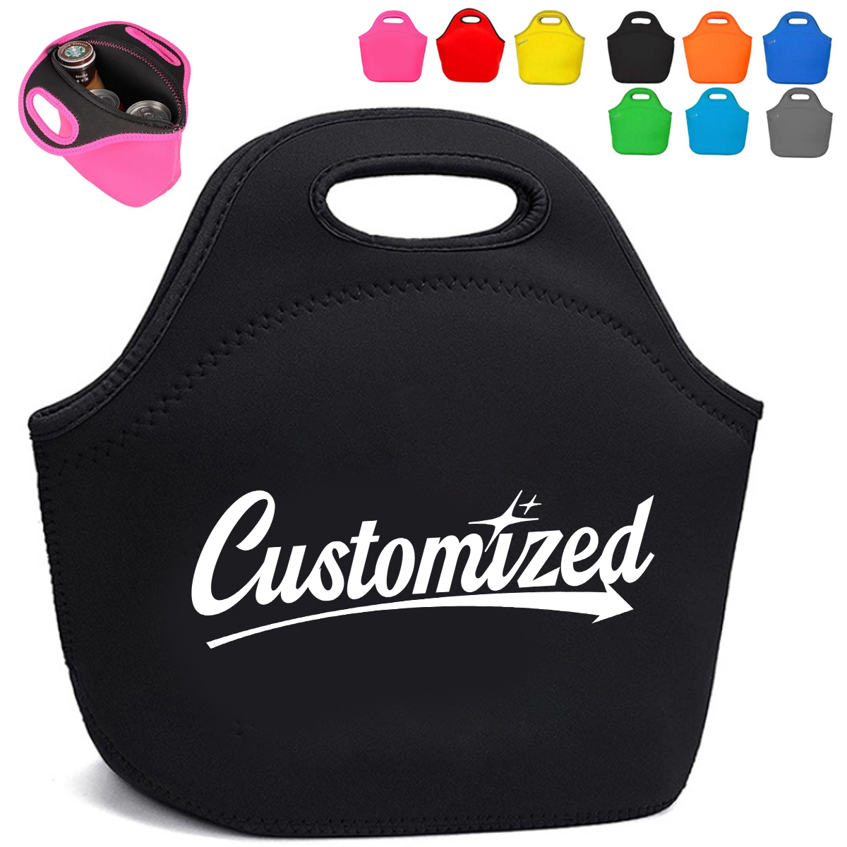 Neoprene Lunch Tote Bag with Handle 3