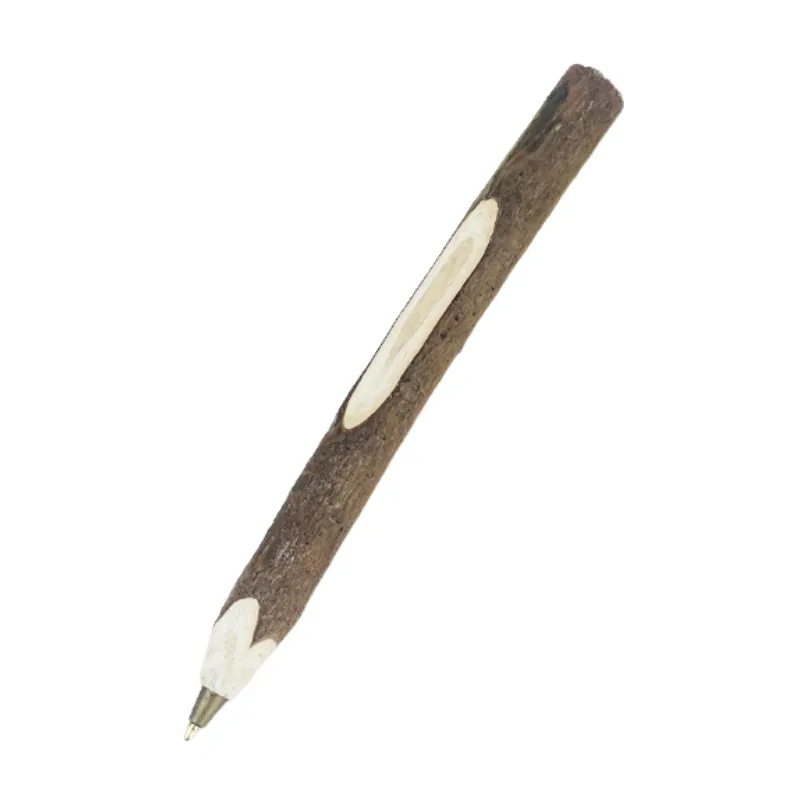 Natural Bark Pen and Pencil Lightweight 5.1 Inch Design 4