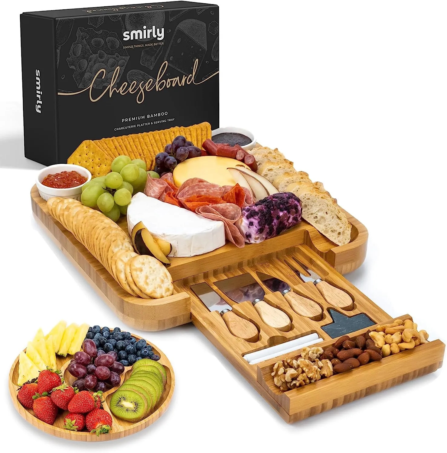 Large Bamboo Charcuterie Board Set 3