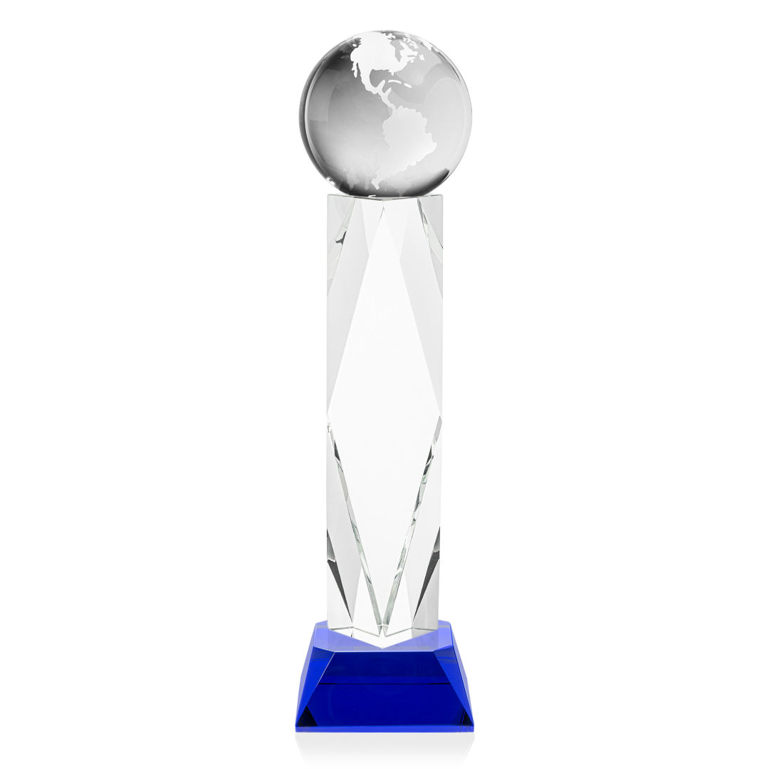 Globe Award on Toscana Base - Blue 8