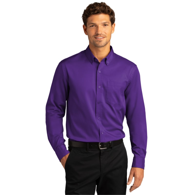 Port Authority Long Sleeve SuperPro React Twill Shirt. 107