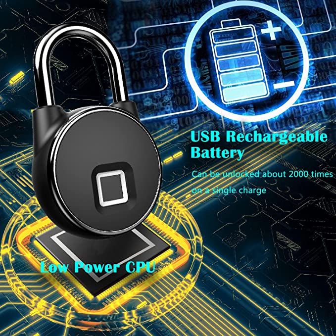 Smart Keyless Padlock w/ USB Rechargeable 15