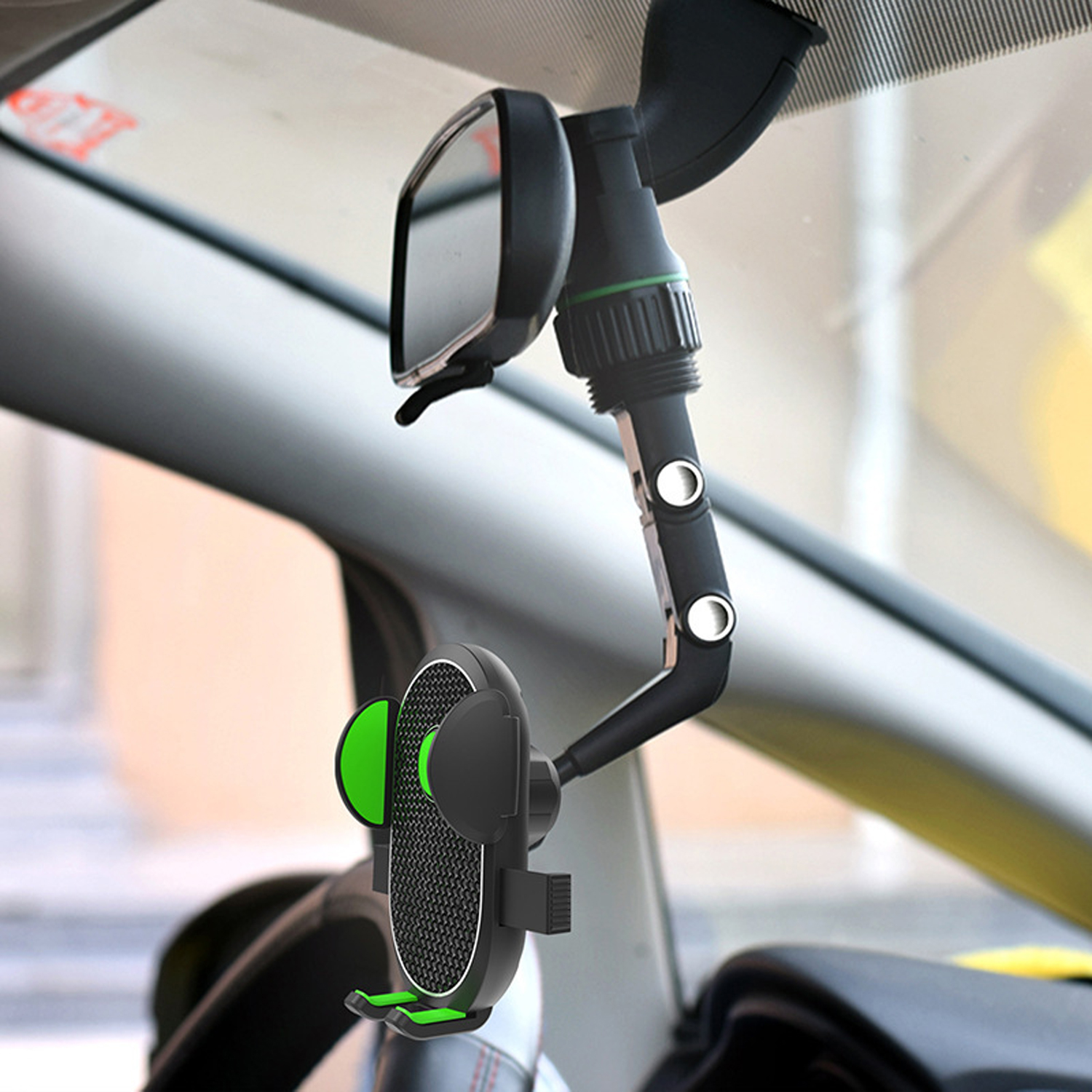 Adjustable Rearview Mirror Car Phone Mount 5