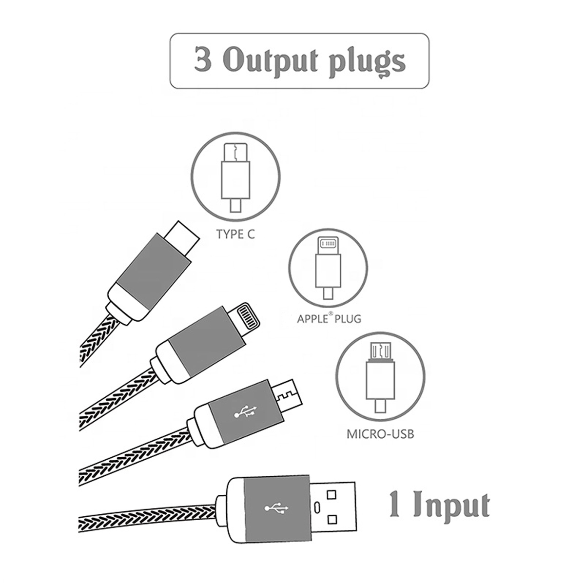 3 In 1 Light Up Logo Charging Cable 3