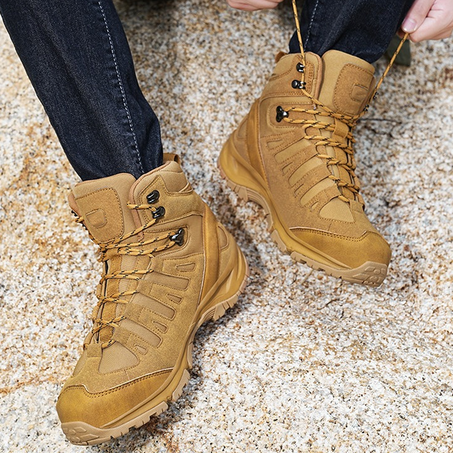 High-top waterproof Martin boots for outdoor climbing 4