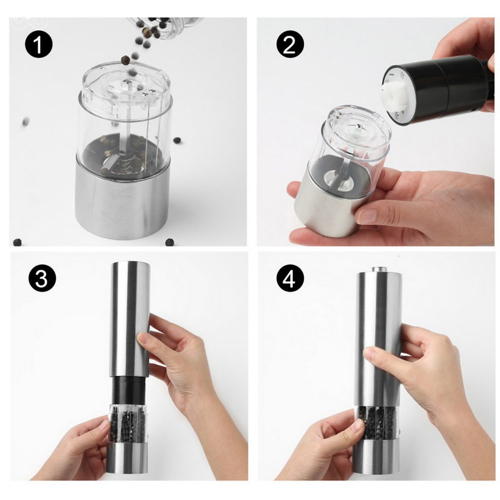 Electric Salt and Pepper Grinder Set 2
