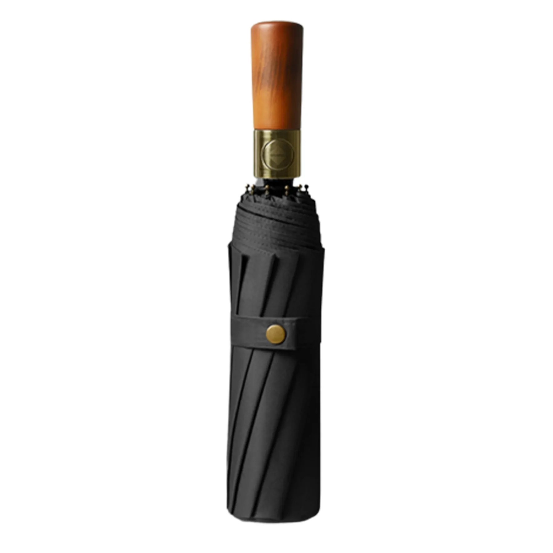 23-Inch Tri-Fold Automatic Umbrella With Original Wooden Han 5