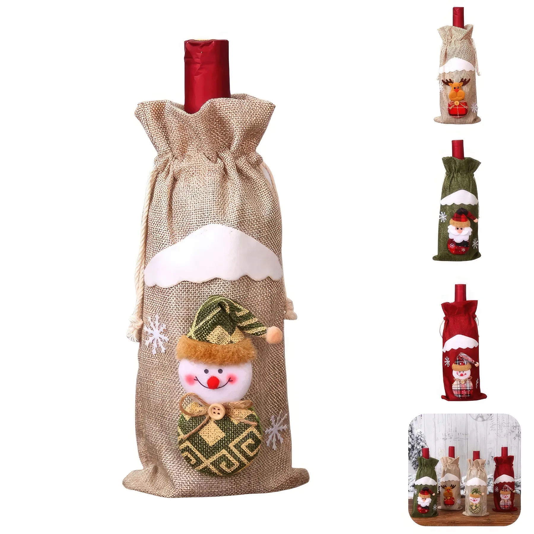 Christmas Wine Bottle Cover 6