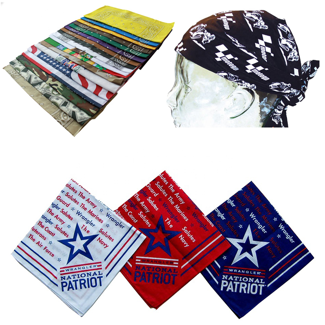 Custom Cotton Bandanna 22" x 22" - Full Color Printing 4