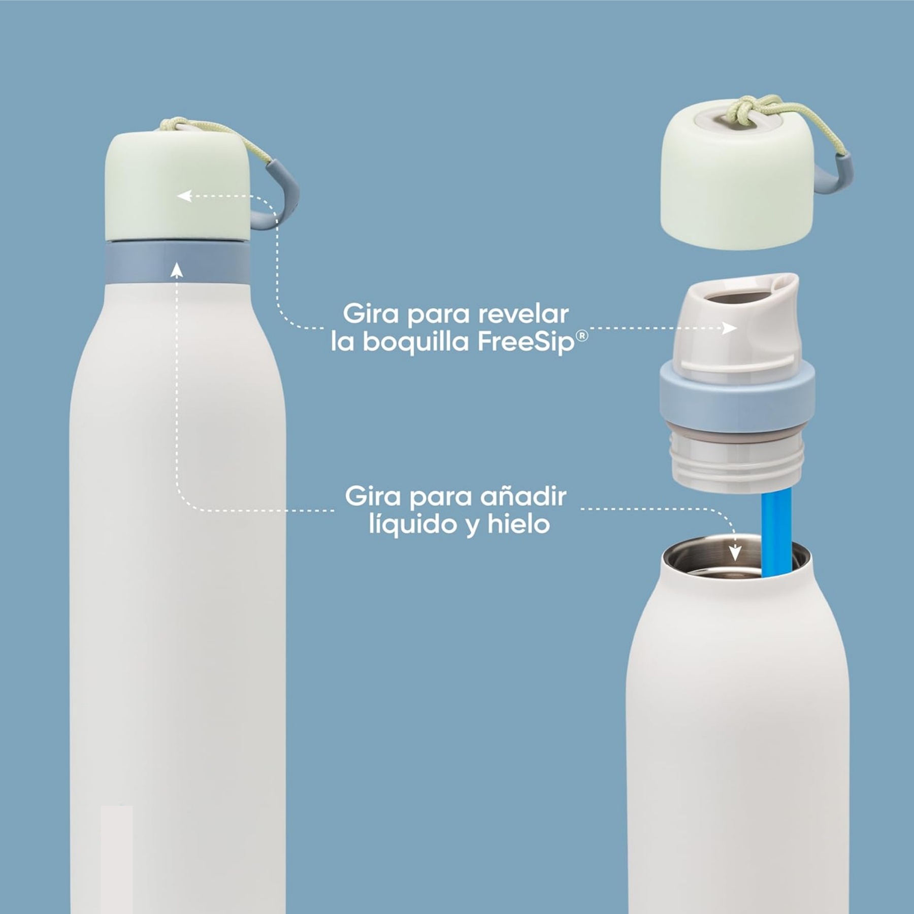 Custom Free Sip Insulated Stainless Steel Twist Water Bottle, custom water bottle with logo imprint 3