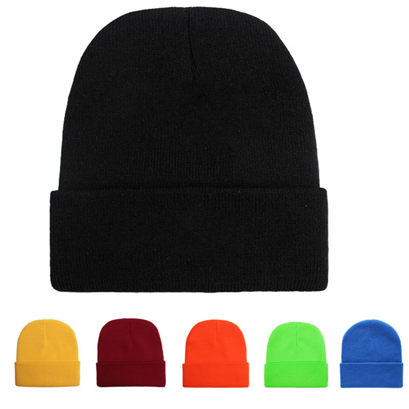 Knitted Cuffed Beanie Hat 1