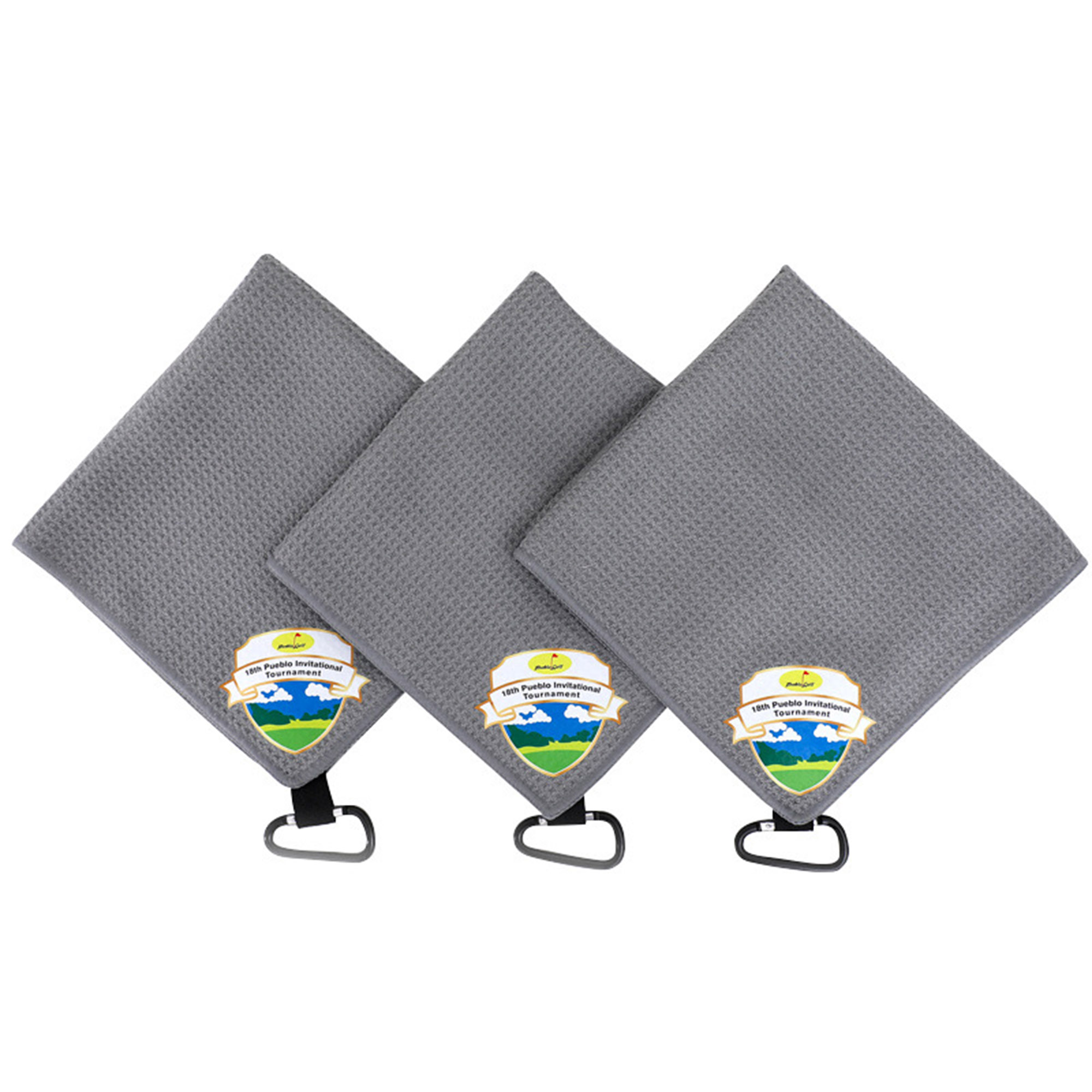 16"x16" 400GSM Magnetic Microfiber Waffle Golf Towel 2