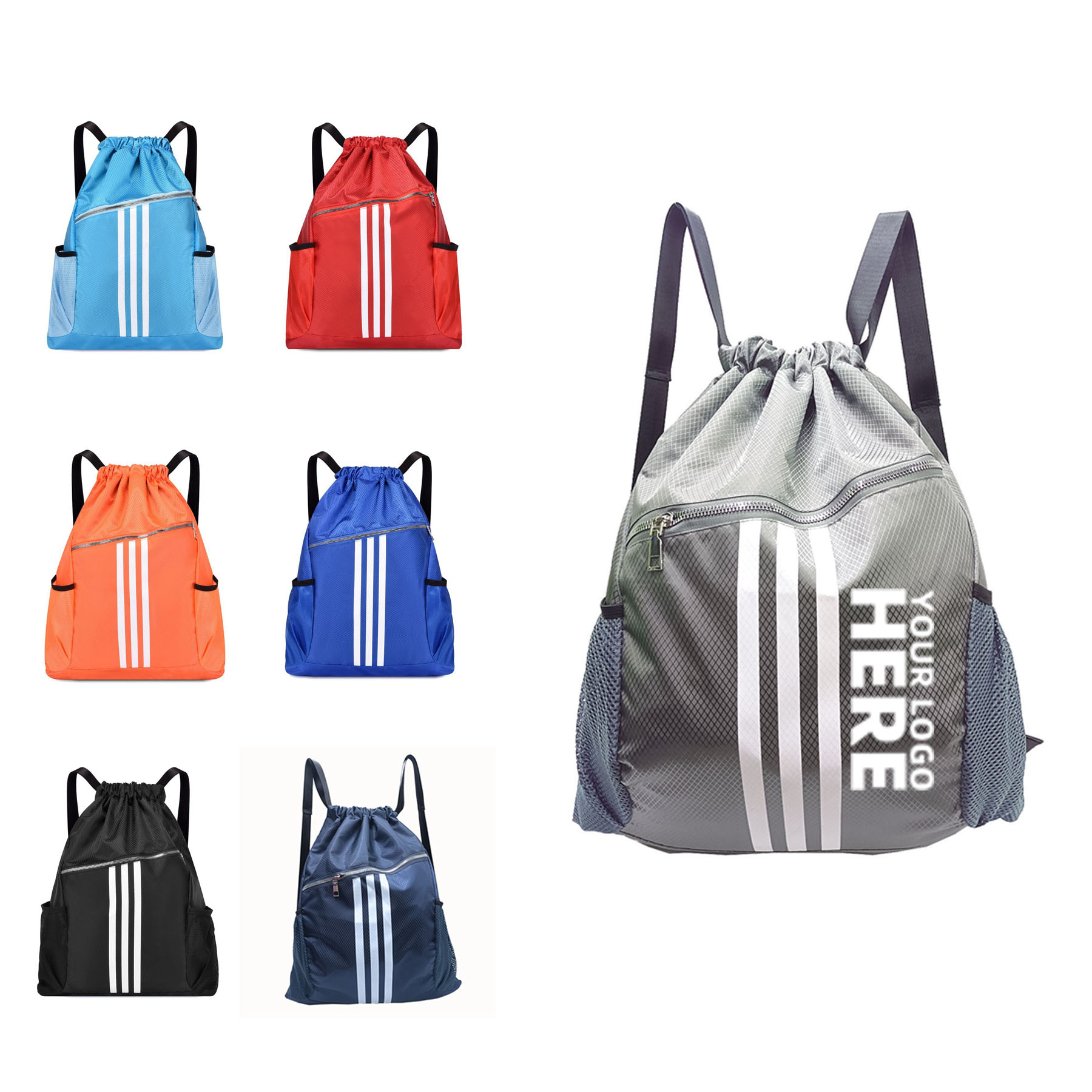 Drawstring Backpack Sports Gym Bag 1