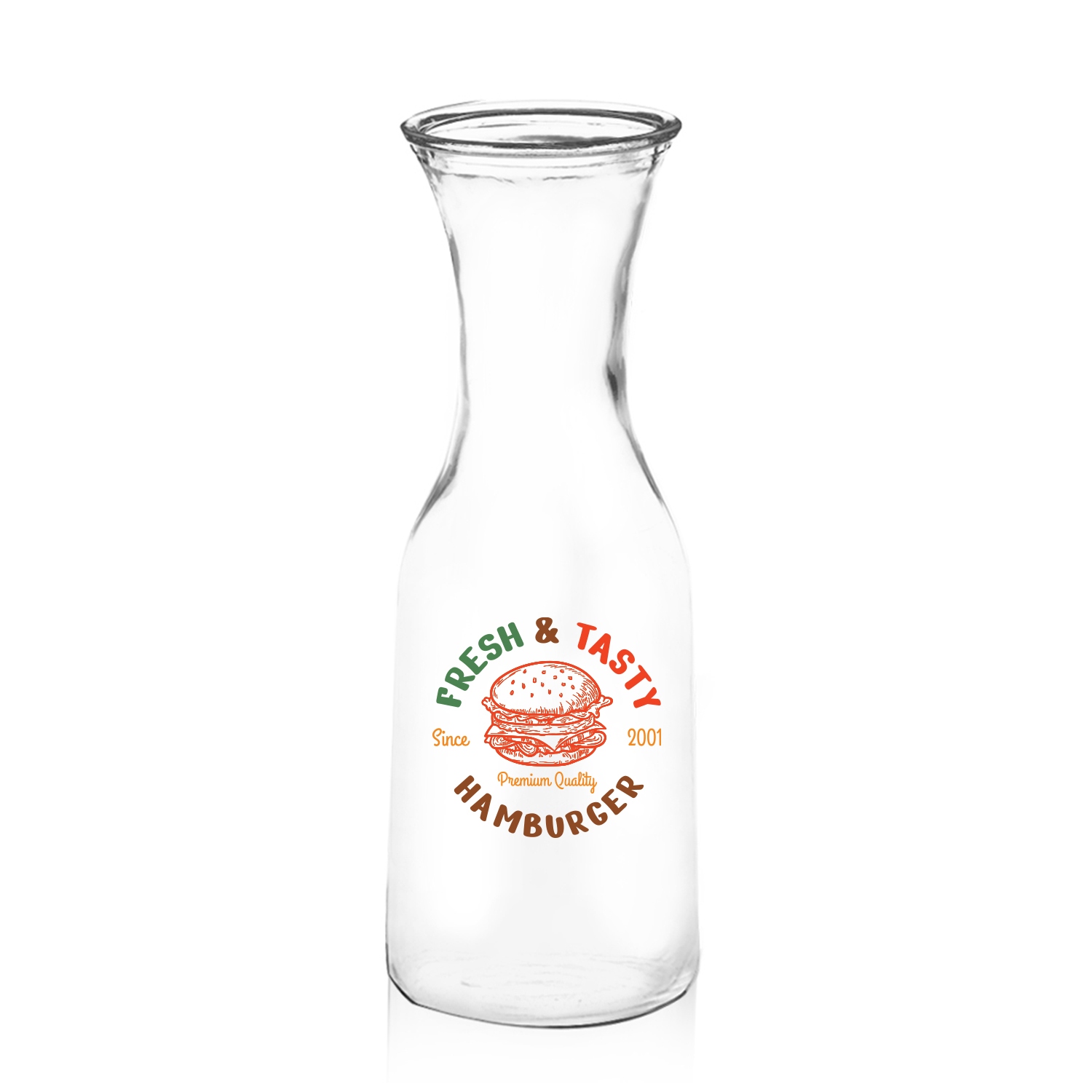 34 oz. Clear Glass Carafe (Full Color Imprint) 2
