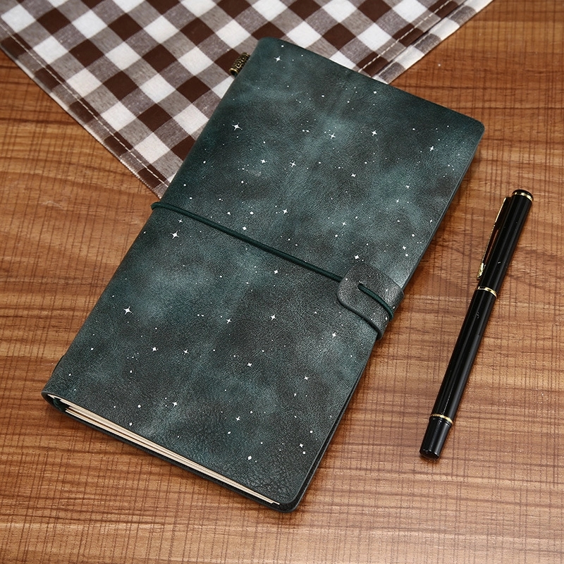 PU Leather Starry Business Travel Journal Pocket Notebook 5