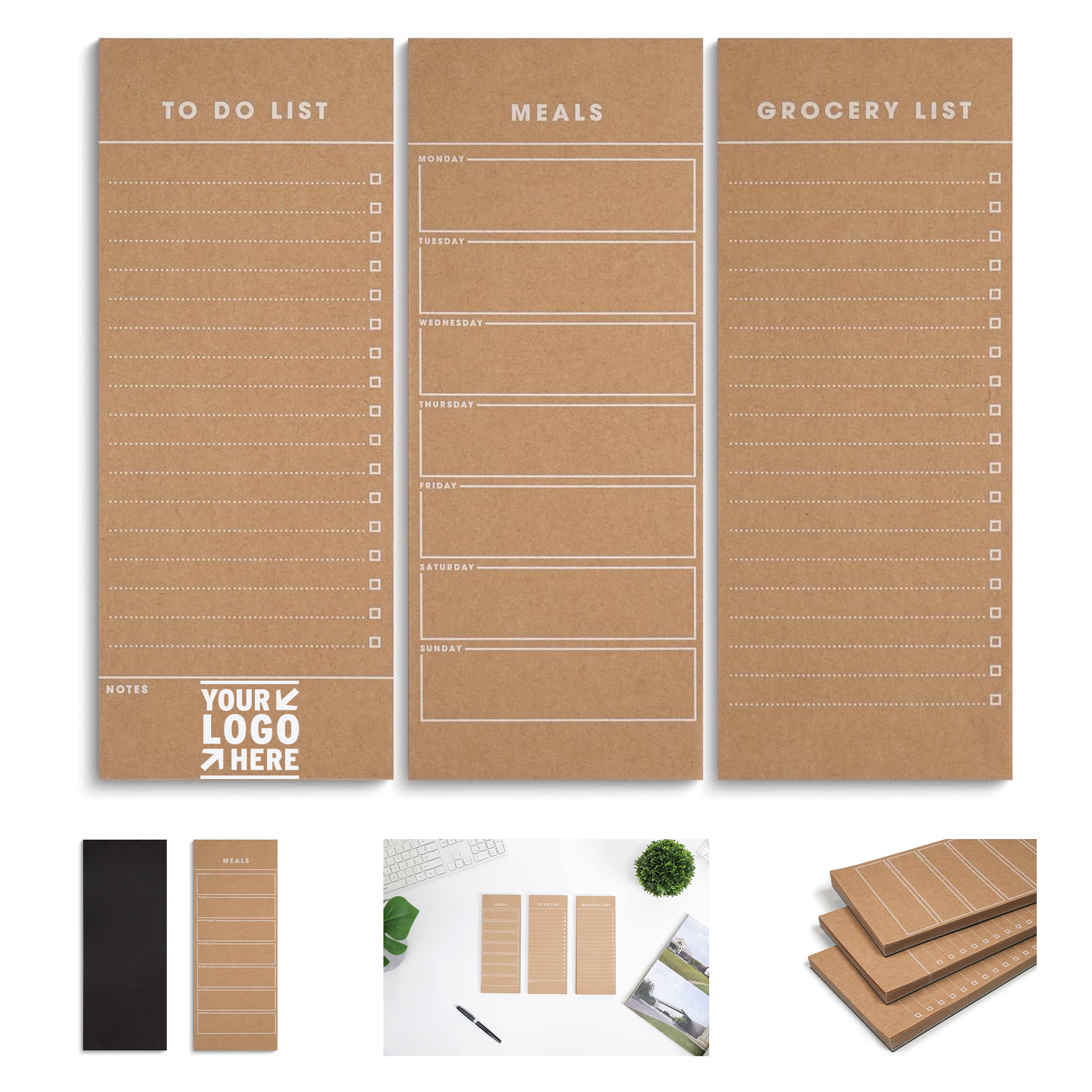 3.5" x 9" 50 Sheets Vintage Magnetic Notepad 2