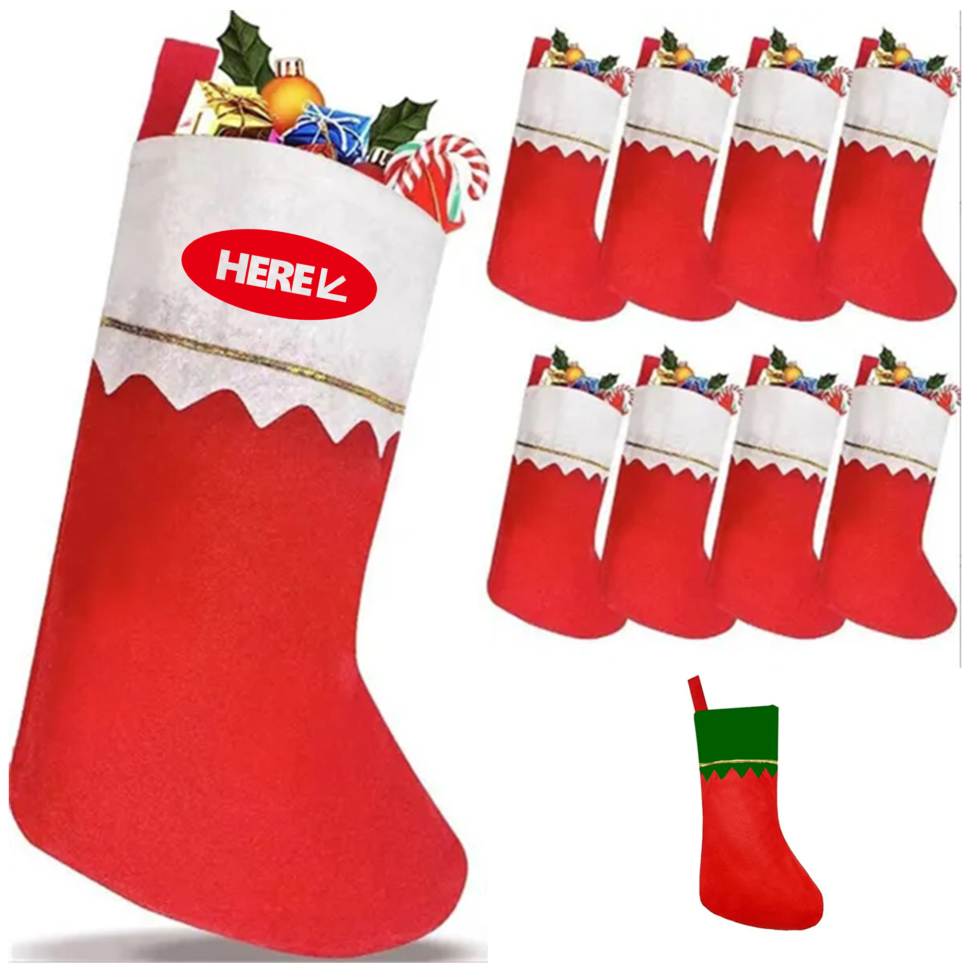 Felt Christmas Stocking Gift Bag 1