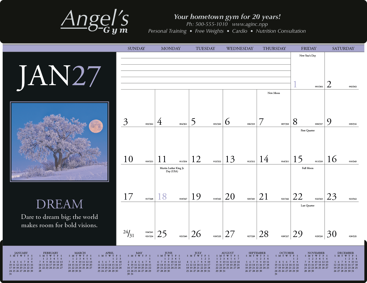 Triumph® Calendars Motivations Desk Pad 24