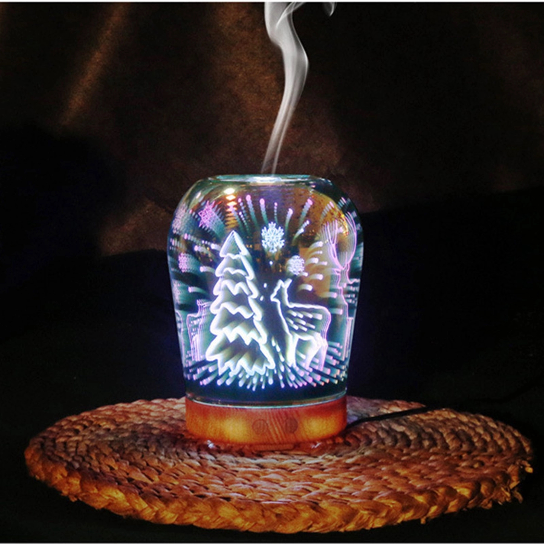 3D Glass Aromatherapy Oil Aroma Diffuser 3