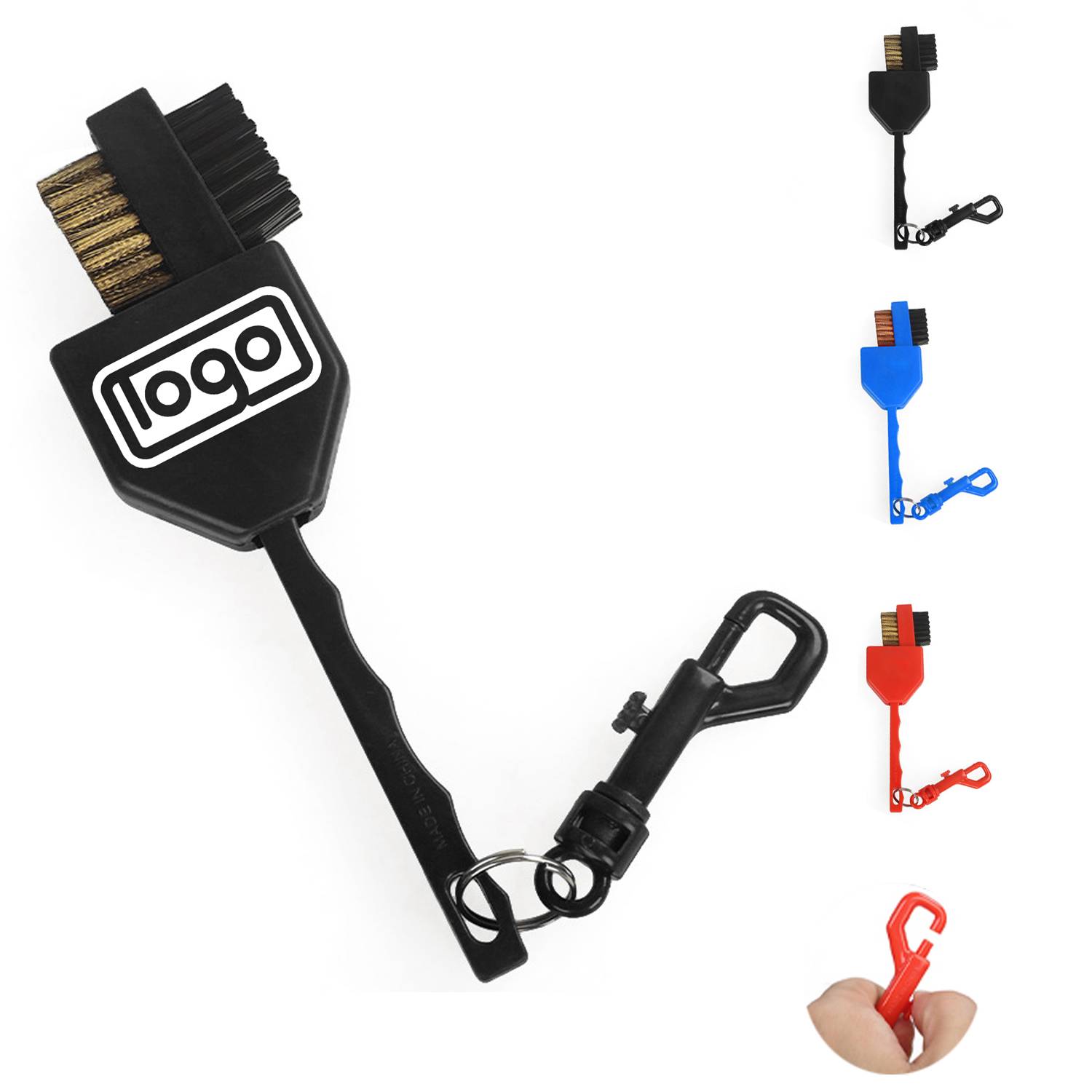 Golf Double-Sided Club Plastic Handle Cleaning Brush 6