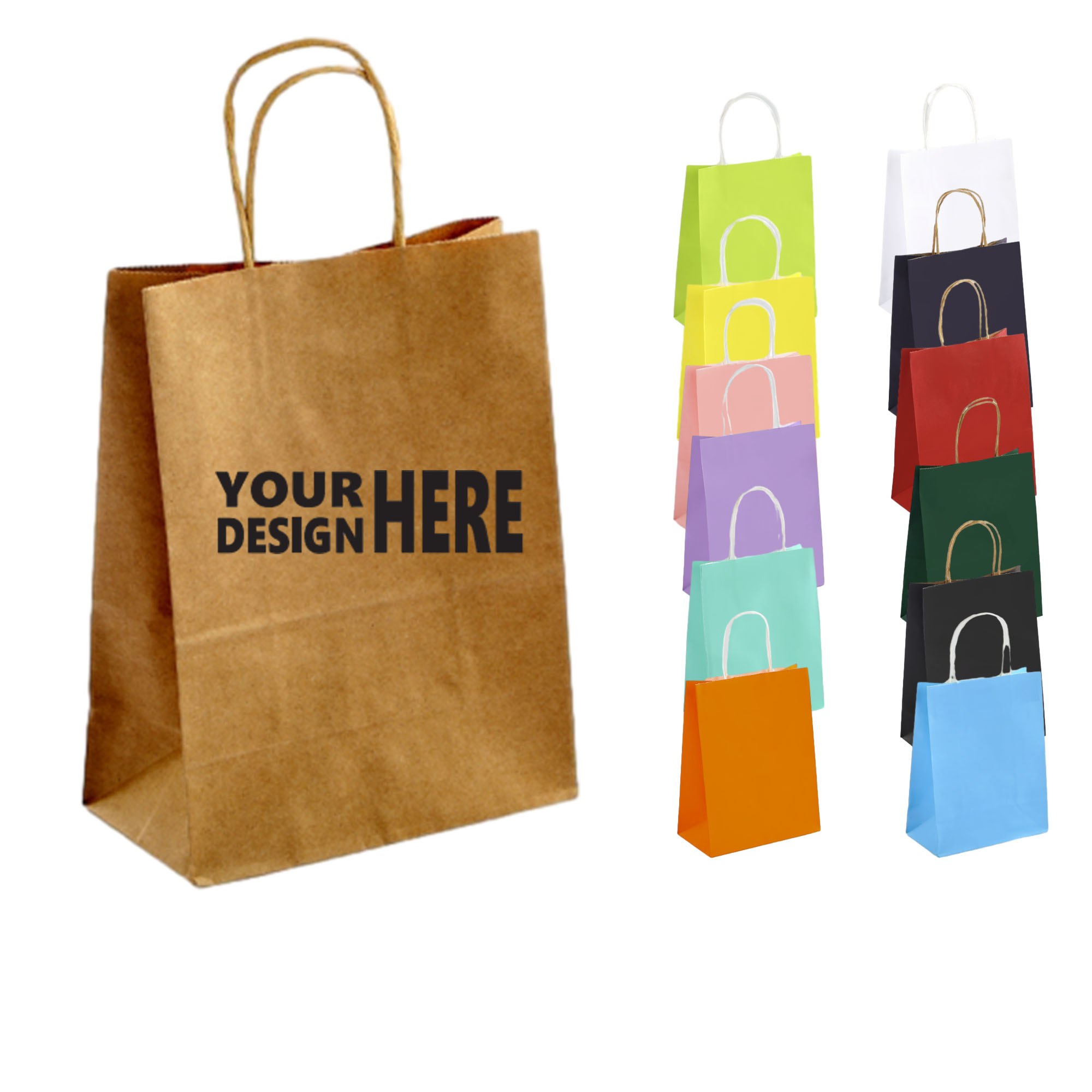 Retail Customizable Shopping Kraft Paper Bags 2