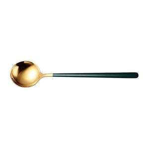 7.67 Inch Dual Color Golden Spoon With Round Head 27
