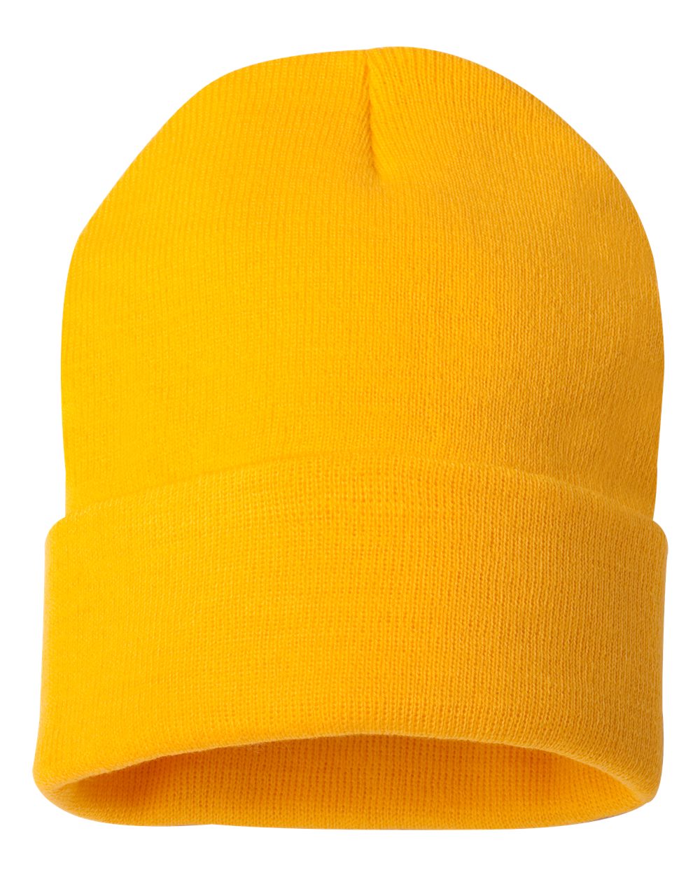 Solid Cuffed Beanie w/ Sewn Woven Patch 37