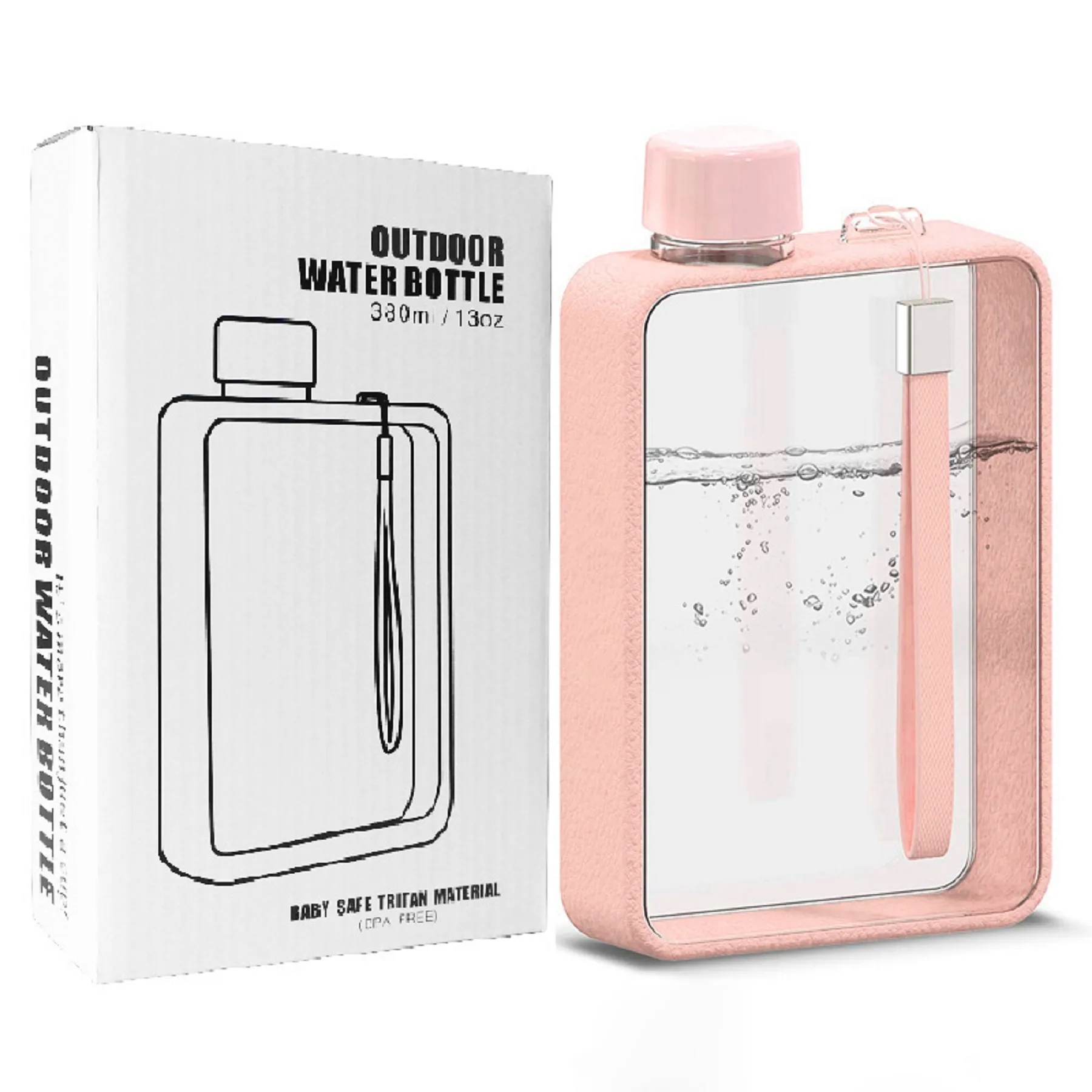 13oz Flat Water Bottle 10