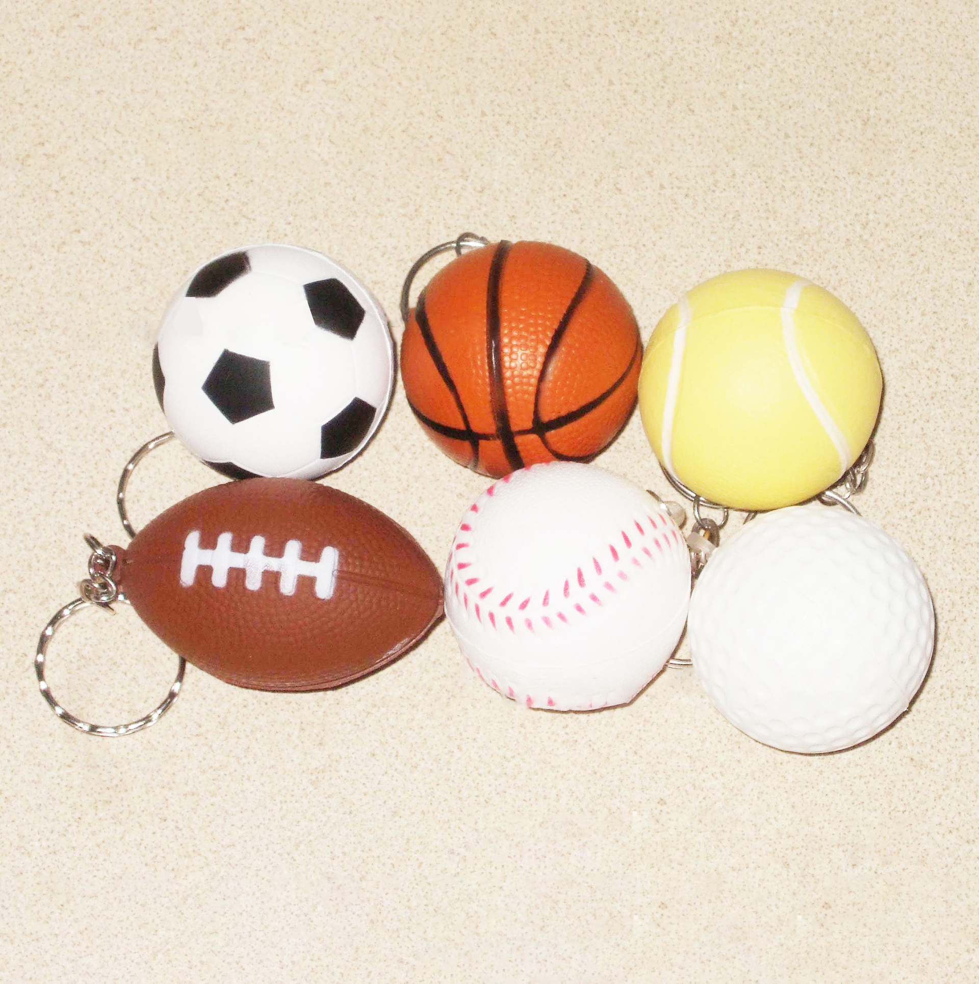 2 in 1 Custom Sports Key Ring and Stress Ball 5