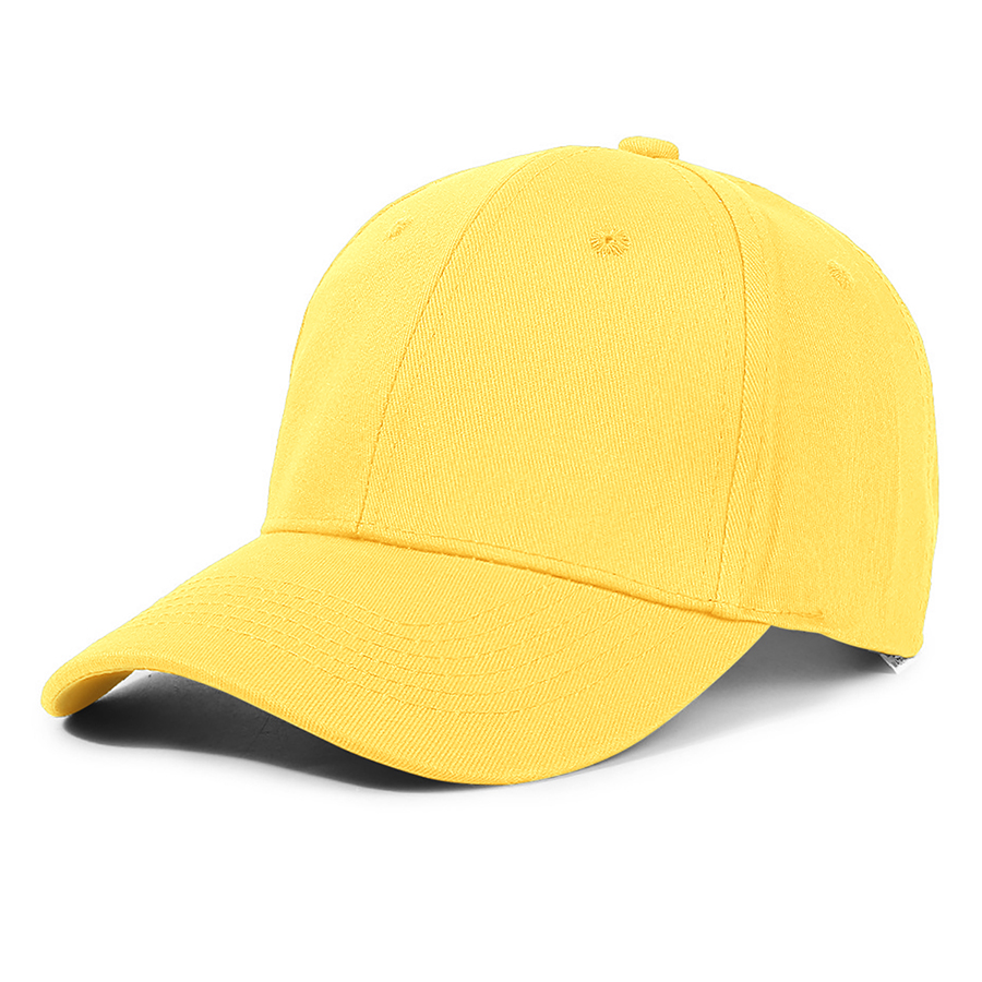 Stock Solid Color Cotton 6-Panel Baseball Cap w/ D-Ring 16