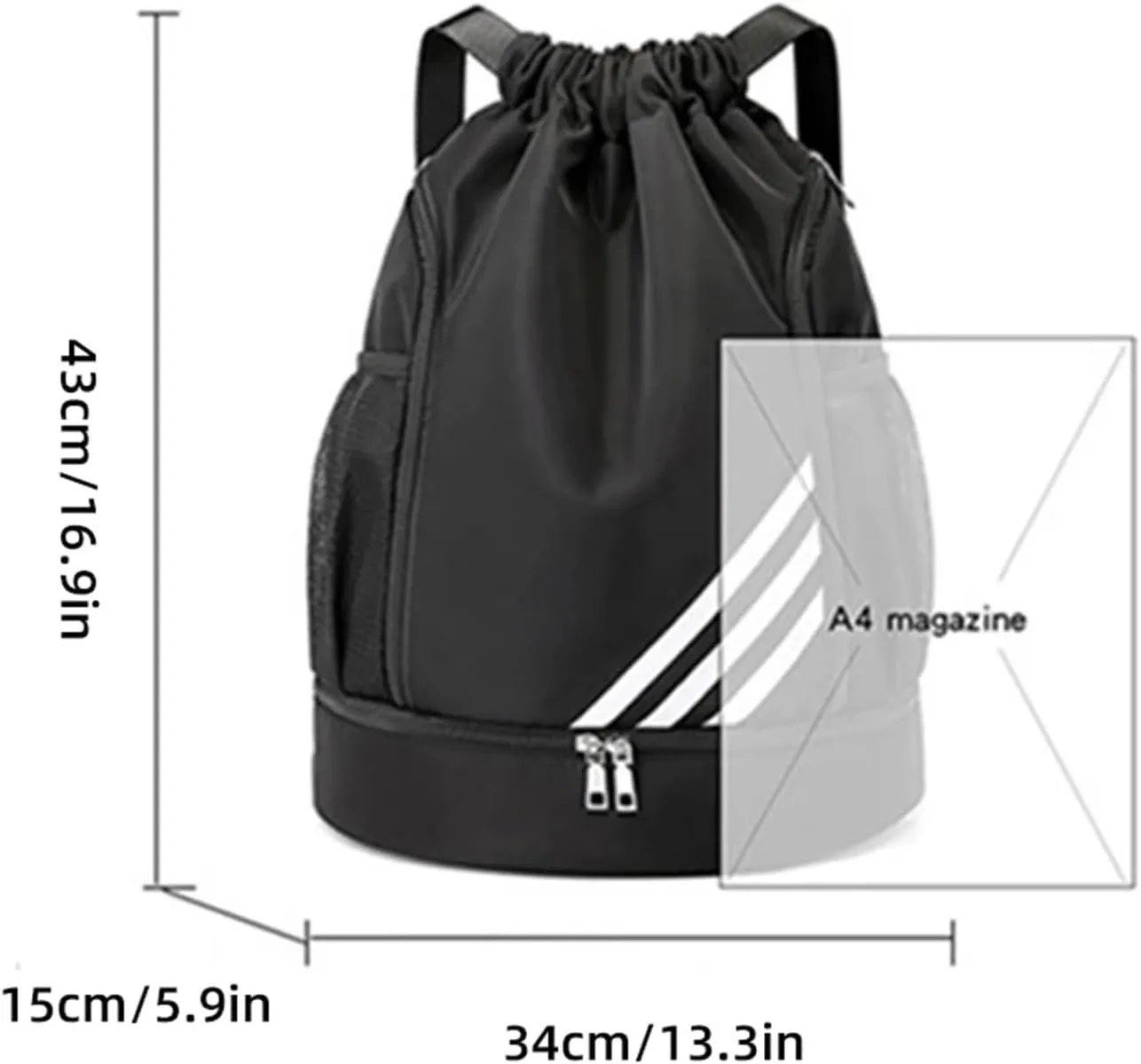 Dry And Wet Separation Drawstring Backpack 5