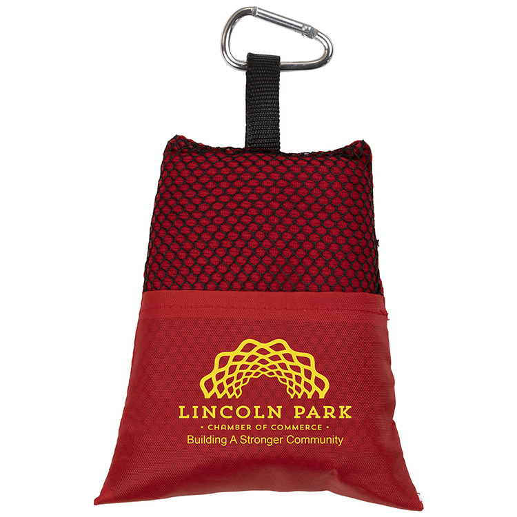 "Cool-n-Go" Full Size (12" x 32") Cooling Towel in Carabiner Pouch. 5