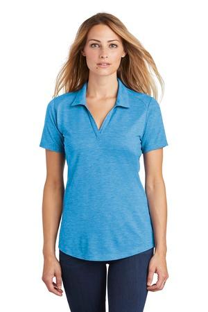 Sport-Tek Women's PosiCharge Tri-Blend Wicking Polo. LST405 1