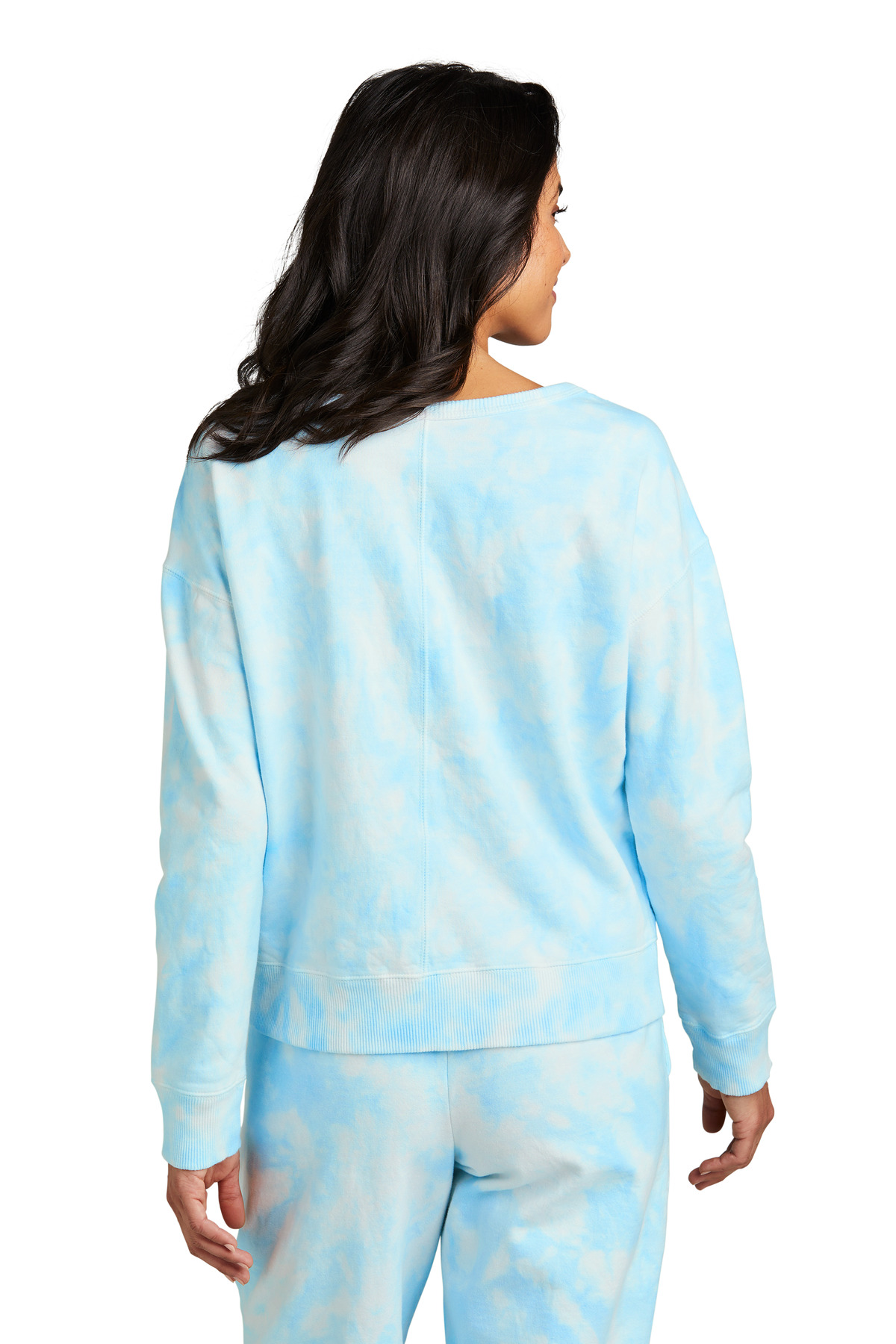 Port & Co Women's Beach Wash Cloud Tie-Dye V-Neck Sweatshirt LPC140V 29