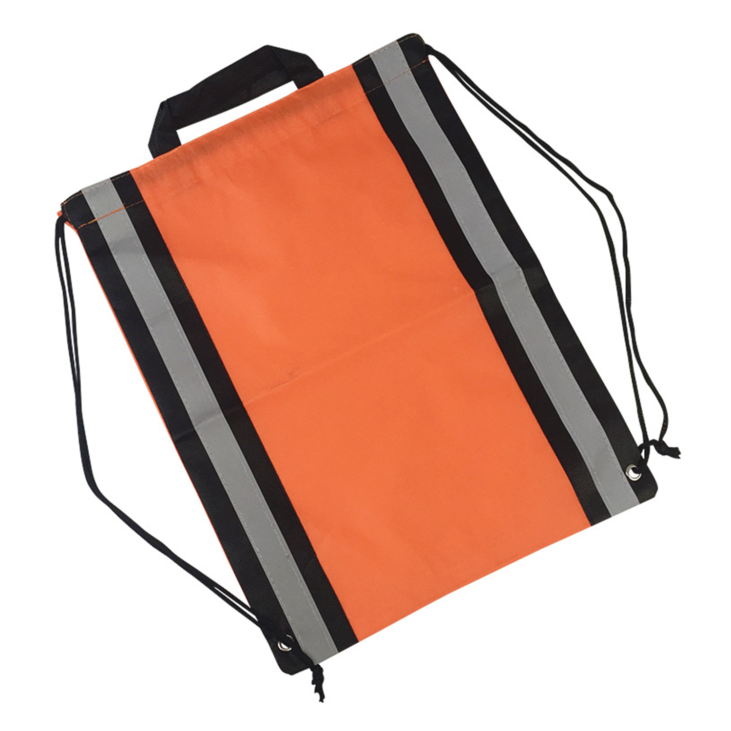 Reflective Custom polyester gym sport Drawstring Backpack 1