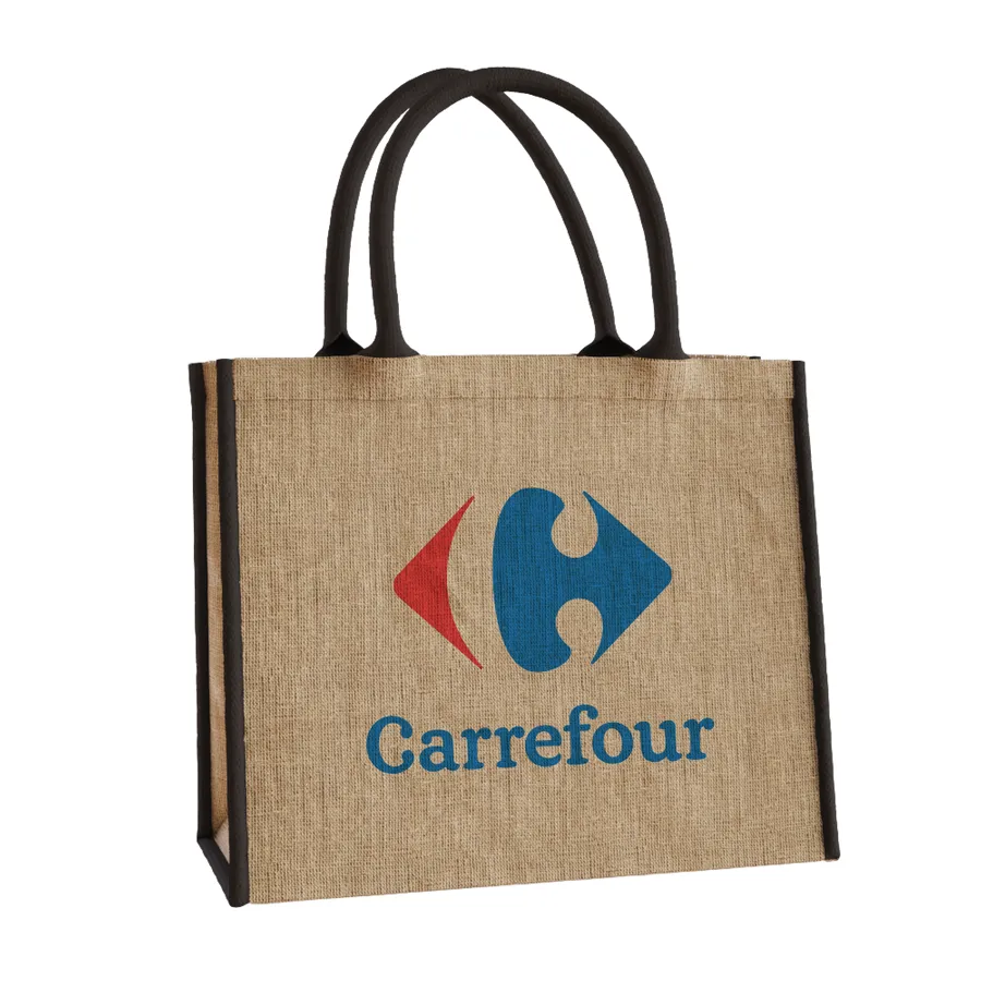 Custom Large Jute Tote 8
