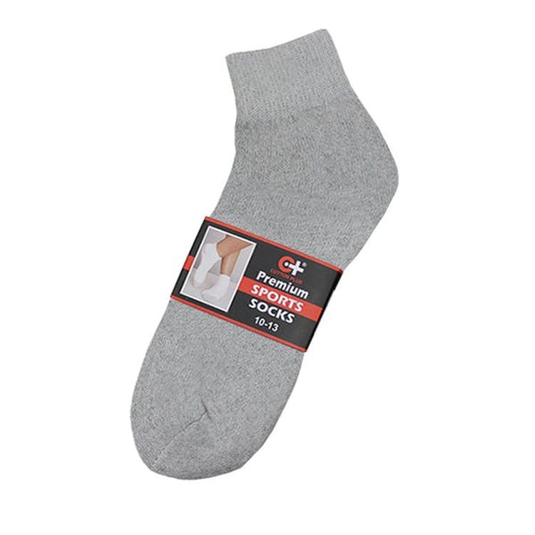 Adult Ankle Socks Gray Size 9-11 1